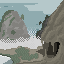Chinese Mountains icon/pixelart