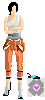 Chell X icon/pixelart