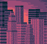 Cyberpunk City icon/pixelart