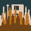city scape icon/pixelart