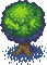 Classic top down RPG tree icon/pixelart