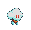 Sneezy cloud icon/pixelart