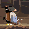 Western game scene icon/pixelart