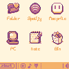 2-Bit Computer Icons icon/pixelart