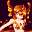 lava shark girl icon/pixelart