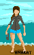 beach girl icon/pixelart