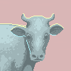 Metal cow icon/pixelart