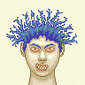 Crazy hair guy icon/pixelart