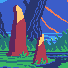 Ruins in the wood icon/pixelart