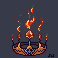 Fire crown icon/pixelart