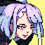 Lucy from Cyberpunk Edgerunner icon/pixelart