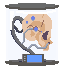 Wired Skull in Jar icon/pixelart