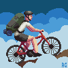 Cyclist icon/pixelart