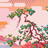 Dai Jin's Returning Late from a Spring Outing icon/pixelart