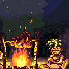 Dinner date icon/pixelart