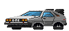 DeLorean DMC -12 icon/pixelart