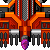 Orange Ship icon/pixelart