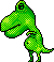 Fat dinosaur icon/pixelart