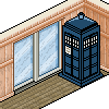 Balcony Tardis icon/pixelart