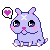 Purple Dog icon/pixelart