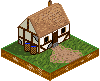 medieval simple ISO house icon/pixelart