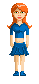 Blue suit icon/pixelart