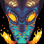 Dragon face icon/pixelart