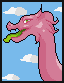 Pink Dragon icon/pixelart