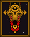 Red galactic dragon war titan mothership icon/pixelart