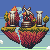 Floating Island icon/pixelart