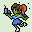 Skate Waitress Zombie icon/pixelart