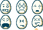 Scared Eggs #pixeltattoo icon/pixelart