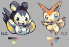 Emolga & Victini icon/pixelart