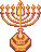 Golden Menorah icon/pixelart