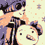 Eraser-Girl New Year Postcard icon/pixelart