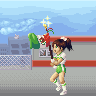 doing honor to the flag icon/pixelart