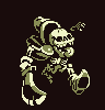 Slash attack concept icon/pixelart