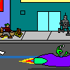 future city icon/pixelart