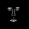 Face in White icon/pixelart