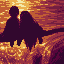 Sunset Waterfall 2 icon/pixelart