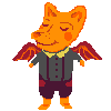 Falling Fox icon/pixelart