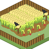 A very small iso farm icon/pixelart