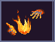 Fire Hands icon/pixelart