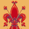 Firenze. Fleur-de-lis icon/pixelart