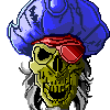The skull pixel art icon/pixelart