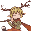 Flute girl icon/pixelart