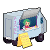 pixel food truck icon/pixelart