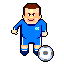 an argentinian football player icon/pixelart