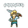 Guy with cool sword icon/pixelart