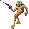 Frogman-Frogman icon/pixelart